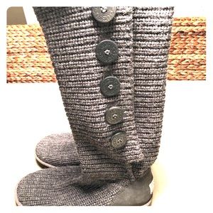 Ugg Cardy 5 Button Boots.  Dark Grey, Size 10